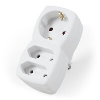 Steckdosenadapter 1x Schutzkontakt / 2x Euro, McPower,...