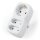 Steckdosenadapter 1x Schutzkontakt / 2x Euro, McPower, wei&szlig;