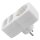 Steckdosenadapter 1x Schutzkontakt / 2x Euro, McPower, wei&szlig;