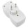 Steckdosenadapter 1x Schutzkontakt / 2x Euro, McPower, wei&szlig;