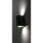 Wandleuchte McShine Square-E Edelstahl-Optik, IP44, 2x GU10, Aluminium Geh&auml;use