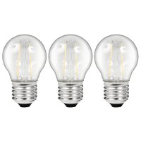 LED Filament Set McShine, 3x Tropfenlampe, E27, 2W,...