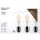 LED Filament Gl&uuml;hlampe, E27, 4W, 470lm, 2700K, warmwei&szlig;, 3er Set