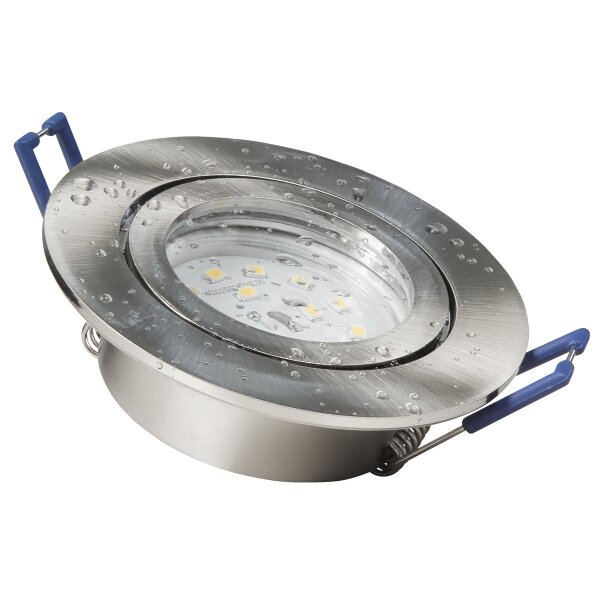 LED-Einbauleuchte McShine Flatty &Oslash;83mm, 5W, 400lm, warmwei&szlig;, IP44