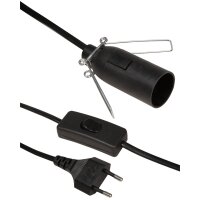 Euro-Netzkabel McPower mit Schnurschalter und E14...