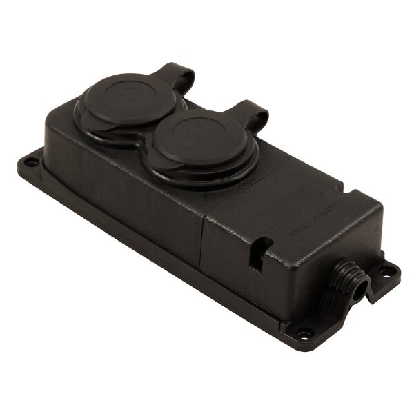 Verteiler-Steckdosenleiste 2fach, IP44
