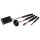 Pick-Up Werkzeug-Set McPower, 4-teilig, LED Pick-Up, 2x Spiegel und Magnetheber