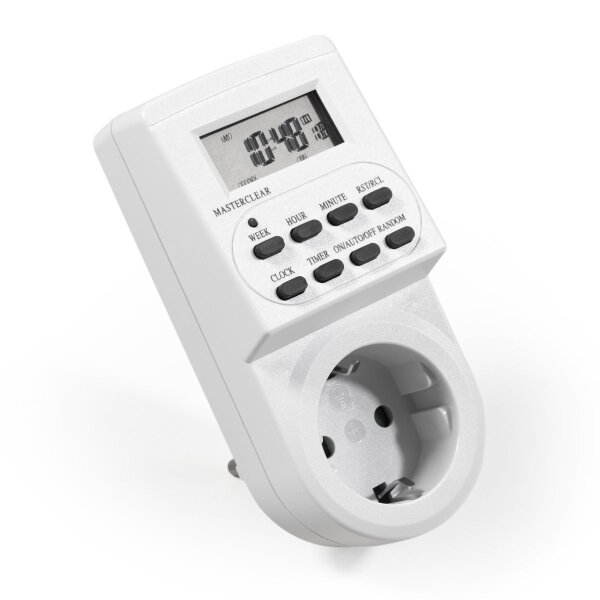 Digitale Zeitschaltuhr McPower AZ-62 10 Schaltprogramme, 12/24Std Zyklus