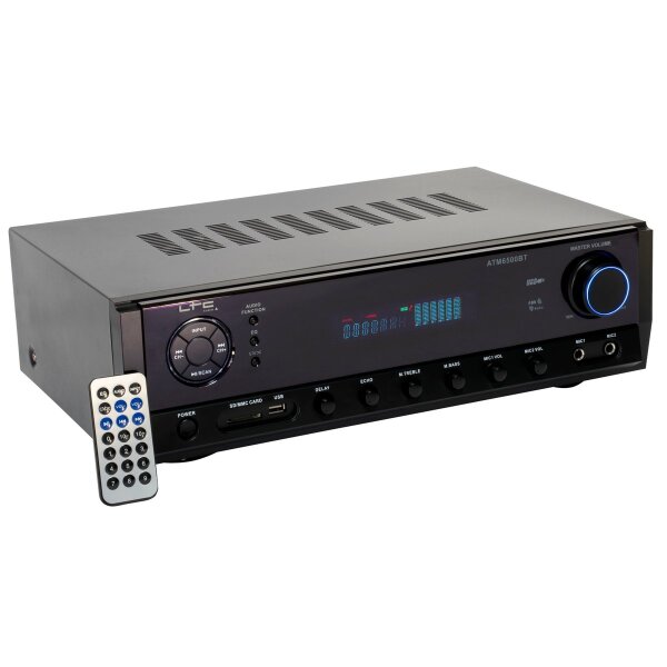 Hi-Fi Stereo Verst&auml;rker LTC ATM6500BT Bluetooth, Karaoke, 2x50W