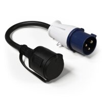 CEE-Stecker auf Schutzkontakt-Kupplung, McPower, 0,35m...