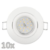 Einbauleuchten-Set McShine, 10xRahmen, 10xLED-Strahler,...