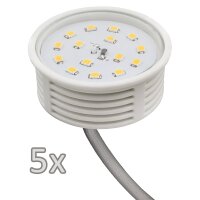 Einbauleuchten-Set McShine, 5xRahmen, 5xLED-Strahler, 5W,...