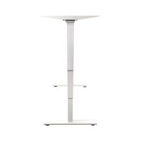 Schreibtisch imstande, Gestell smart-w + Platte 140x60cm HPL Platinwei&szlig;