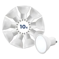 LED-Strahler McShine MS-60-10 GU10, 6W, 510lm, 6500K, tageslichtwei&szlig;,10er-Pack
