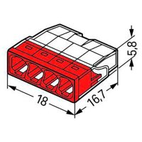 COMPACT-Verbindungsdosenklemme WAGO, eindr&auml;htige...