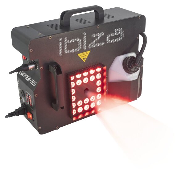 Nebelmaschine IBIZA ERUPTION-1500, vertikal/horizontal, 1500W, RGB-Beleuchtung