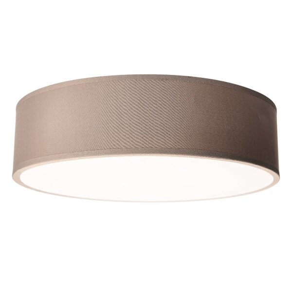 Deckenleuchte EINLICHT Fabric f&uuml;r 2x E27, &Oslash;38cm, Taupe, Stoffschirm