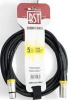 Hochwertiges Audiokabel BST SOUND-XLRM-XLRF-5 5m, XLR...