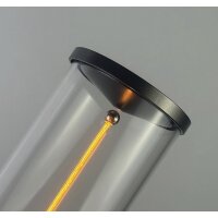 LED-Tischleuchte Magic, Metall/Glas, 90lm, 3000K, anthrazit, dimmbar