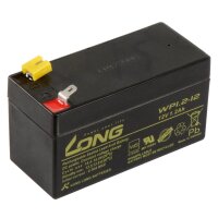 Bleiakku KUNG LONG WP1,2-12 12V/1,2Ah, VdS, 97x43x53mm,...
