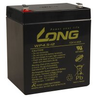 Bleiakku KUNG LONG WP4,5-12 12V/4,5Ah, 90x70x107mm, 1,62kg