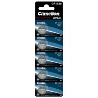 Knopfzelle CAMELION, CR1620 3,0V, Lithium, 5er-Blister