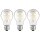 LED Filament Set McShine, 3x Gl&uuml;hlampe, E27, 6W, 670lm, warmwei&szlig;, klar