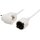 Netz- Verl&auml;gerungskabel 5m mit Steckdosenadapter, Schutzk. Stecker > Kupplung
