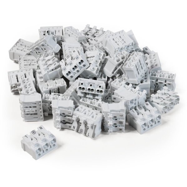 L&uuml;sterklemme McPower mit Bet&auml;tigungshebel, 0,5-2,5mm&sup2;, max. 16A, 50er-Pack