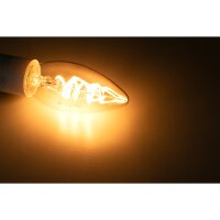 LED Filament Kerzenlampe McShine Retro E14, 2W, 150lm, warmwei&szlig;, goldenes Glas