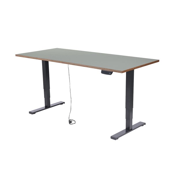 Schreibtisch imstande, Gestell business-b + Platte 160x80cm Ash