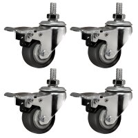 Tischrollen imstande, 4er-Set, silber/schwarz, Tragkraft...