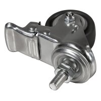 Tischrollen imstande, 4er-Set, silber/schwarz, Tragkraft je 50kg