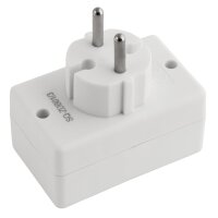 Steckdosenadapter McPower, 3x Euro, wei&szlig;