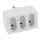 Steckdosenadapter McPower, 3x Euro, wei&szlig;