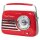 Tragbares Nostalgie Radio FREESOUND-VR40R mit Bluetooth, USB & FM 30W, rot