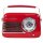 Tragbares Nostalgie Radio FREESOUND-VR40R mit Bluetooth, USB & FM 30W, rot