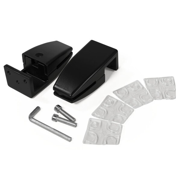 Clip f&uuml;r Trennwand imstande, schwarz, 2er-Pack, Kunststoff