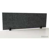 Akustik-Trennwand imstande, 120x40cm, grau, Filz