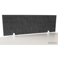 Akustik-Trennwand imstande, 120x40cm, grau, Filz
