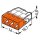 COMPACT-Verbindungsdosenklemme WAGO, eindr&auml;htige Leiter, 3 Klemmstellen, orange