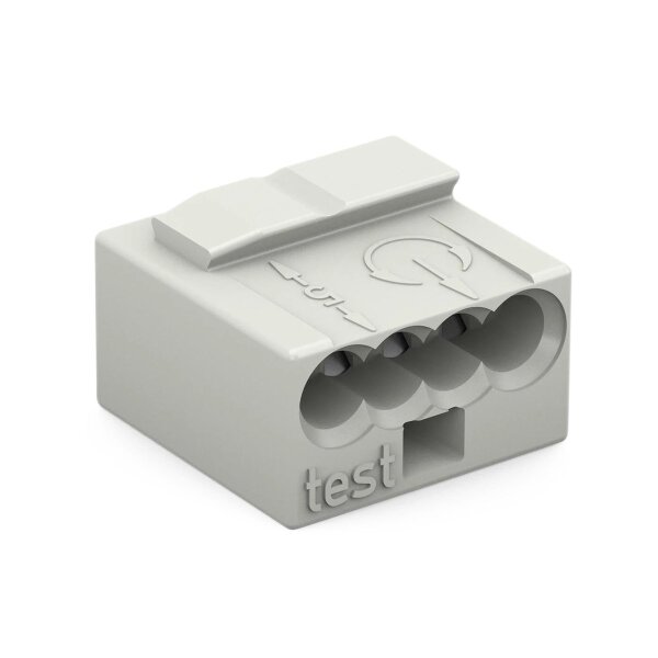 MICRO-Verbindungsdosenklemme WAGO, eindr&auml;htige Leiter, &Oslash;0,8mm, 4 Klemmstellen