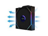 Fan Lian Li UNI FAN TL Wireless LCD 120 Reverse Blade ARGB PWM 120mm, black