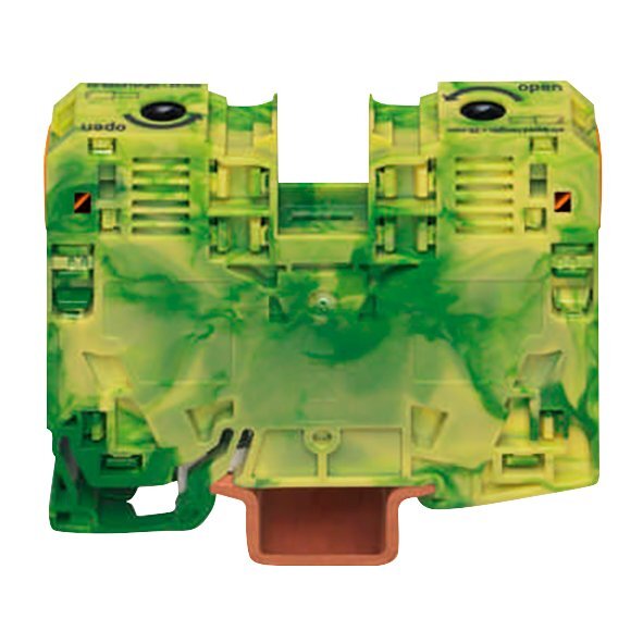 2-Leiter-Schutzleiterklemme WAGO, 35mm&sup2;, f&uuml;r TS 35x15, gr&uuml;n/gelb