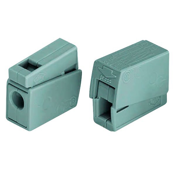 Leuchtenklemme WAGO, max. 2,5mm&sup2;, alle  Leiterarten, grau, 2 Klemmstellen