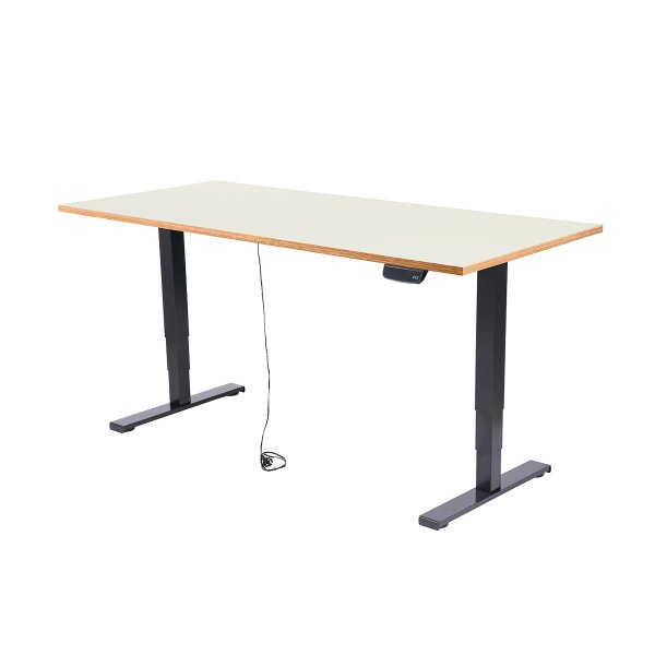 Schreibtisch Imstande, business-b + Tischplatte Sperrholz Platinwei&szlig; 120x60cm