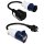 Adapter-Kabel McPower, CEE Stecker Kupplung, je 0,35m, H07RNG 3G2,5, 2er-Set