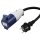 Adapter-Kabel McPower, CEE Stecker Kupplung, je 0,35m, H07RNG 3G2,5, 2er-Set
