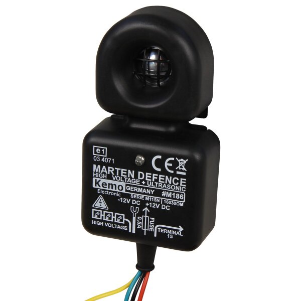 Marderstopp KEMO Twin-Protect, LED-Kontrolle, Ultraschall und Hochspannung