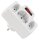 Steckdosenadapter McPower, 1x Schutzkontakt, 2x Euro, mit Schalter
